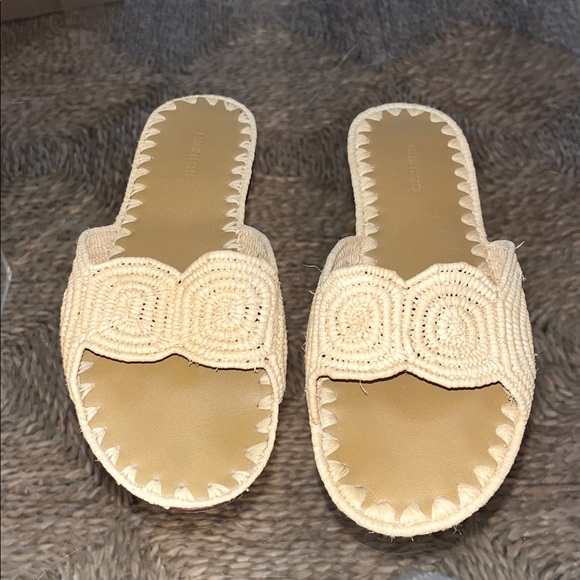 Carrie Forbes Naima Slides, Natural Raffia - 38 - Picture 3 of 6